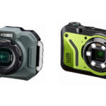 Product photo of Pentax WG-1000 and WG-8 waterproof cameras on white background