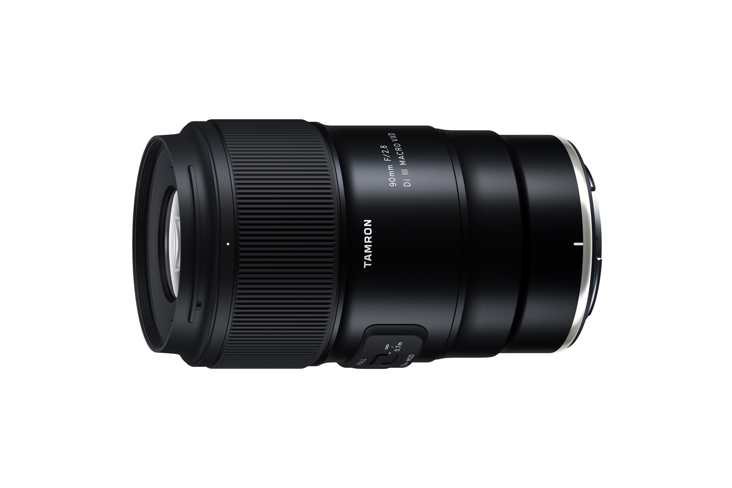 Product photo of Tamron 90mm F/2.8 Di III Macro lens on white background